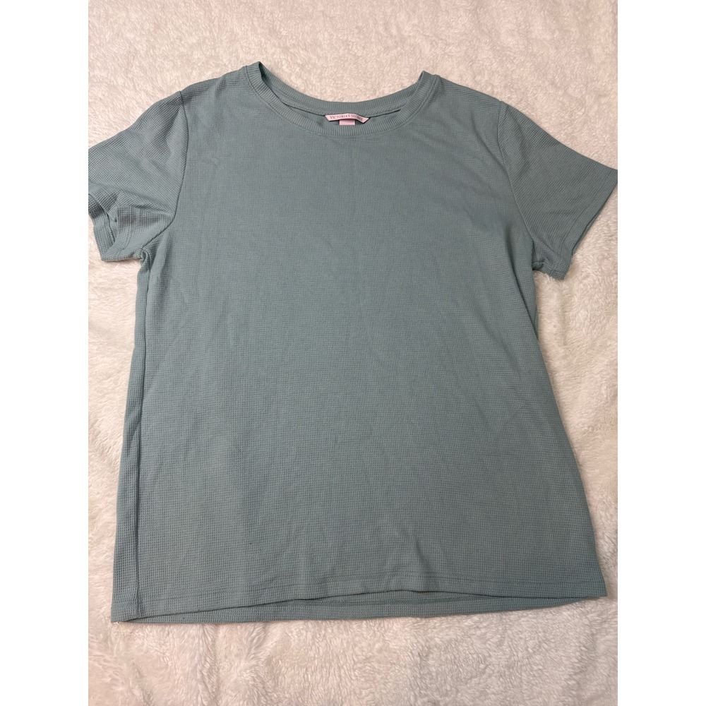 Victoria's Secret Waffle Knit Thermal Lounge Top Short Sleeve‎ Medium